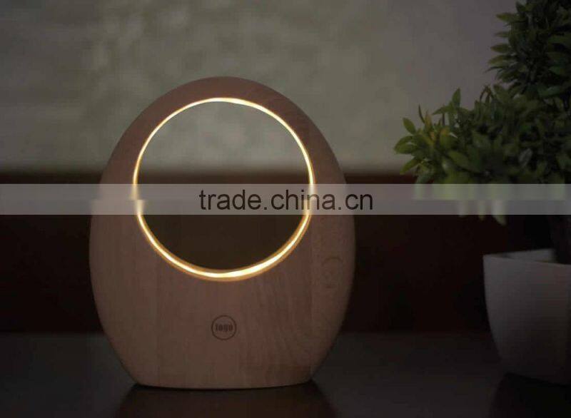 Smart Gesture control Wood Table Light with built-in Battery