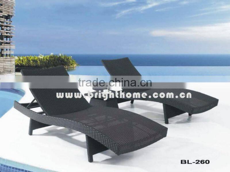 Unique and Modern Rattan and Wicker Double Sun Lounger