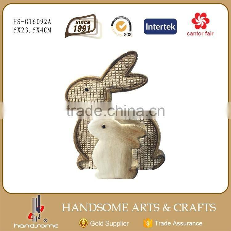 Outdoor Garden Decoration Lively Animal Sculpture Resin Rabbit Giftware