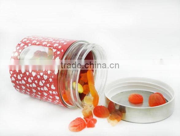 screen print glass mason jar with screw top lid metal skin