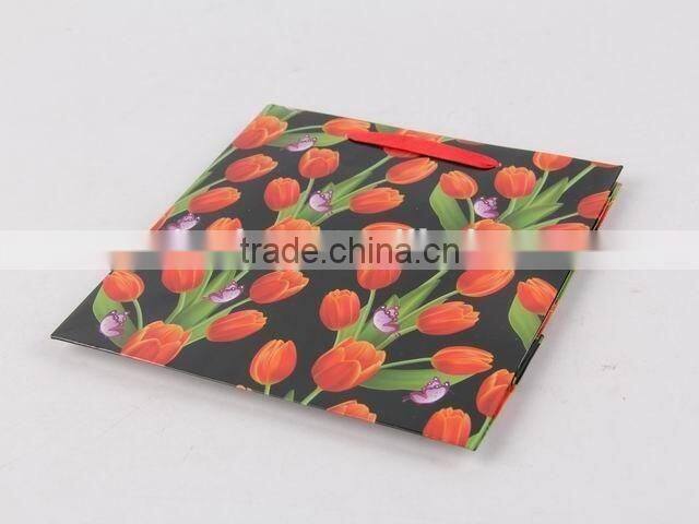 Flower Design Foldable Gift Bag / Shopping Paper Bag