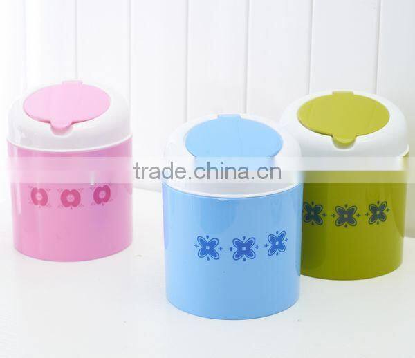 Plastic desk garbage dustbin