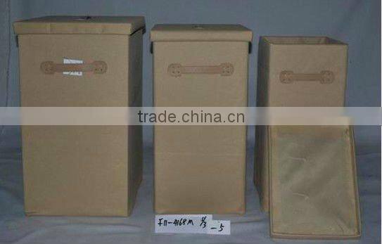 cheap folding large paper laundry basket with cover