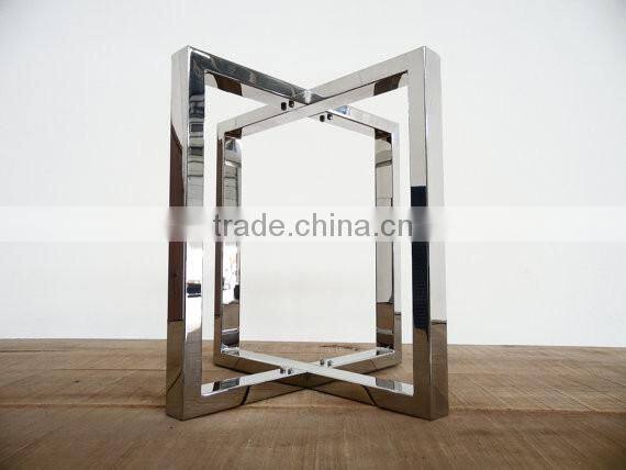 Modern Chrome base dining table feet for wood furniture design
