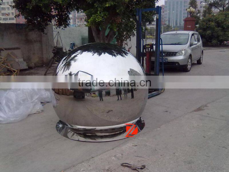Shiny Stainless Steel Ball Sculptures For Garden Decoration
