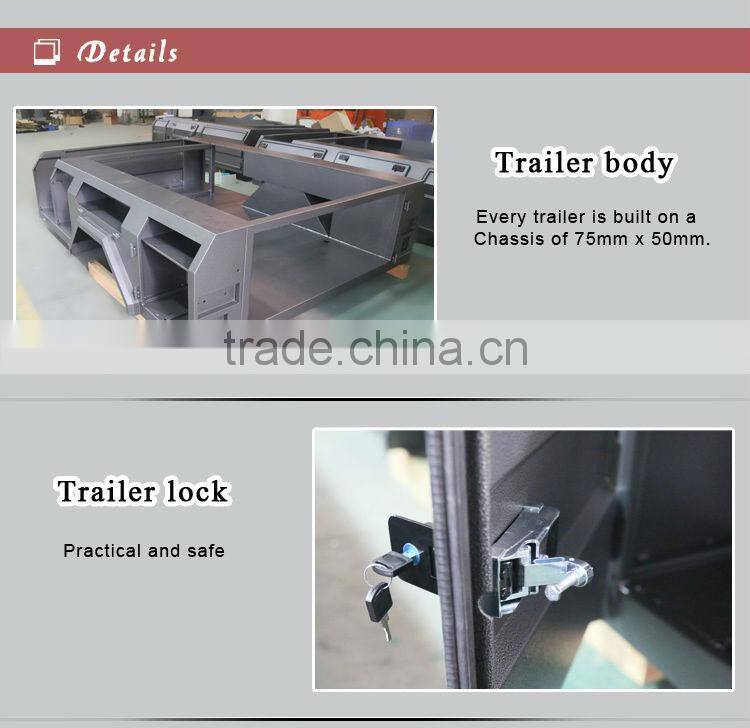 7x5 8x5 galvanized car trailer camping box