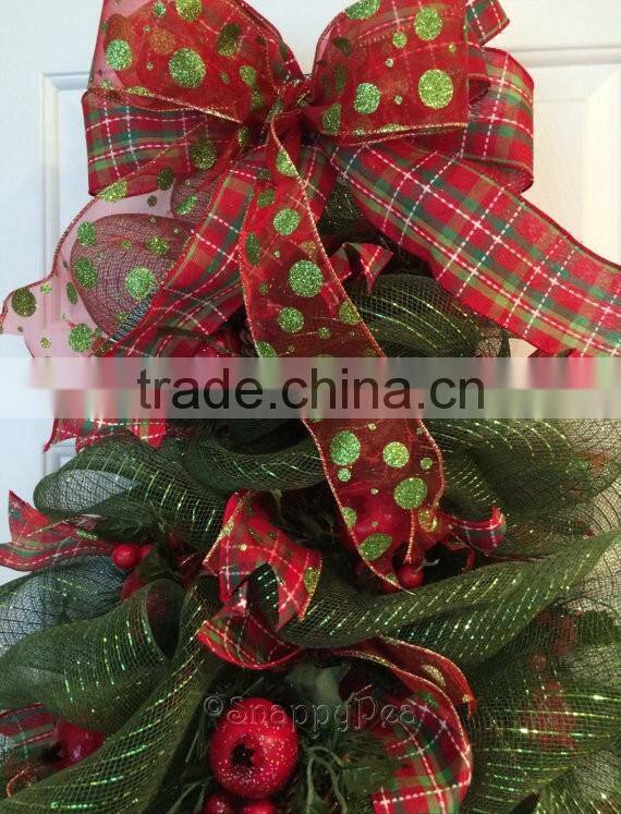 Deco Mesh Christmas Tree Wreath