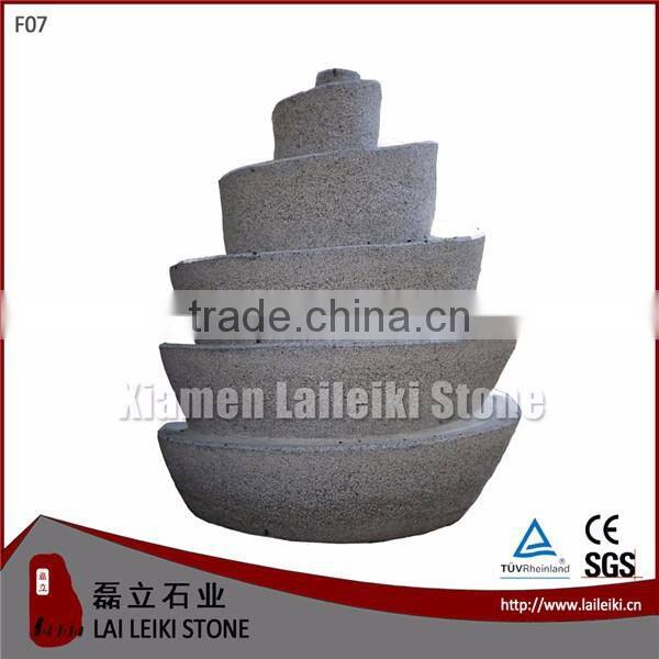 Nature stone garden spiral granite water fountain