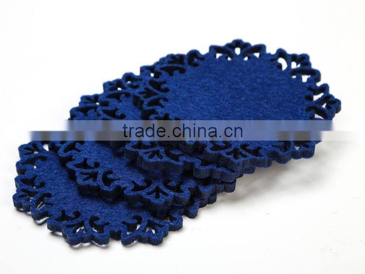 laser processed felt coaster