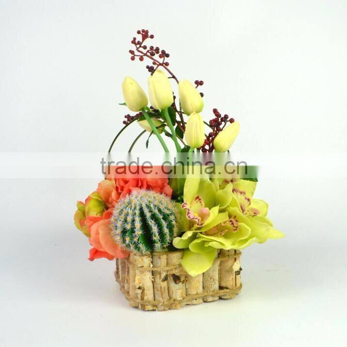 Colorful flower decoration BISINI round flower box art resin craft(BG11-M036)