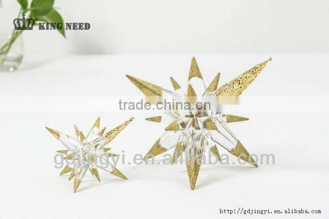 acrylic hanging north star Christmas tree topper ornament