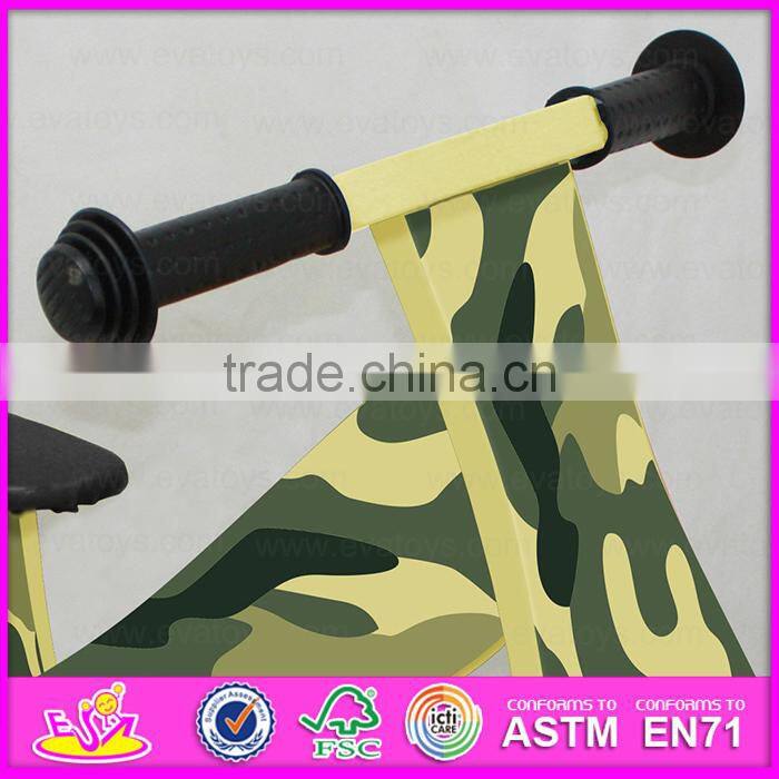 Most Beautiful Wooden Walking Bike for Kids,Children Balance Bike Wooden Bike,Camouflage color wooden walking bike W16C120