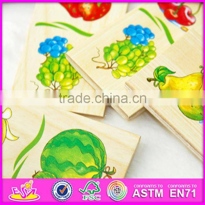 2016 New and popular children wooden cartoon domino W15A064