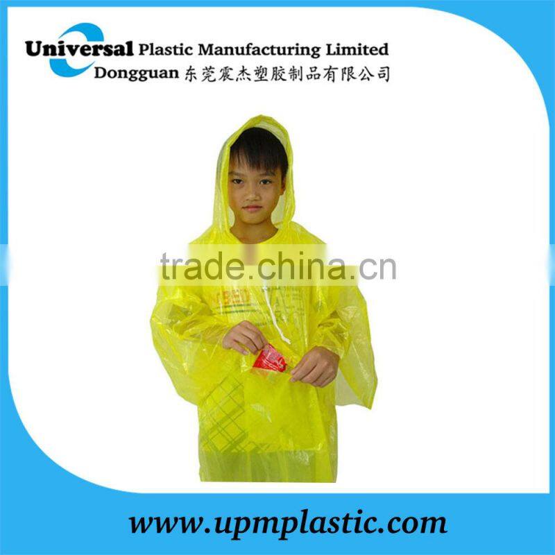 Plastic PE rain ponchos supplier