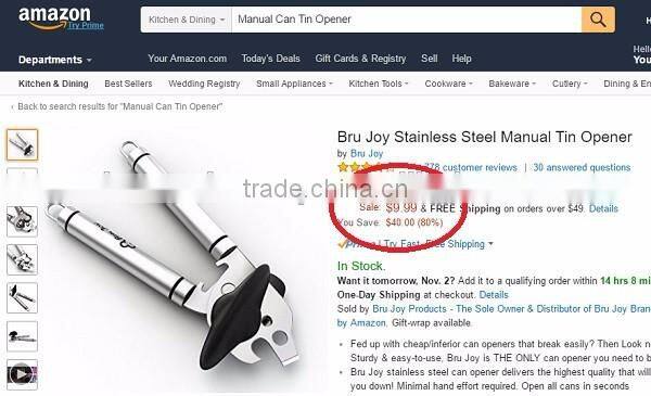 Stainless Steel Strong Heavy Duty Chrome Can Opener