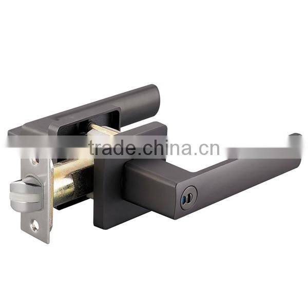 round stainless steel square lever handle door lock for hotel and home