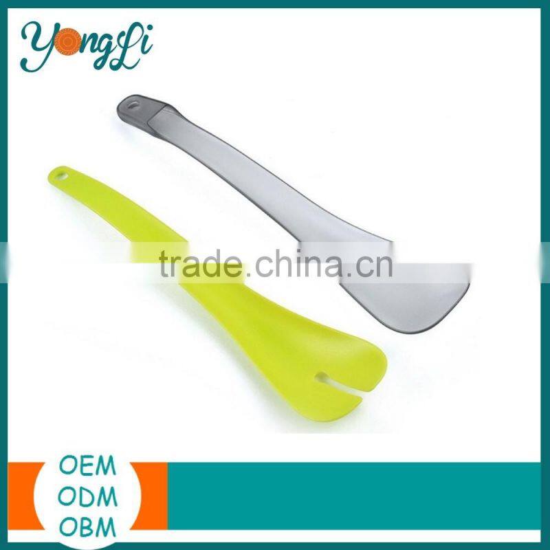 Colorful Multi 3-in-1 Salad Server Spoon Fork Tong Salad Mixing Tool
