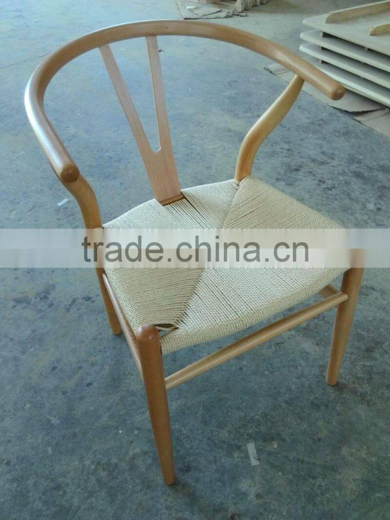 natural wood design Y style dining chair modern dining table