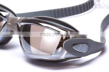 Swim Eyewear Mirrored PC Lens With Different Degree Swimming Goggles