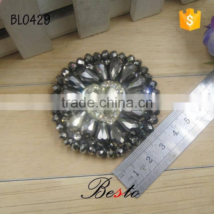 6CM China factory direct lady accessory bead rhinestone applique