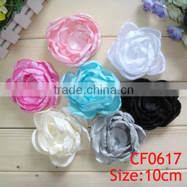 CF 0614 handmade chiffon bead black vintage wholesale shoe flower for lady shoes