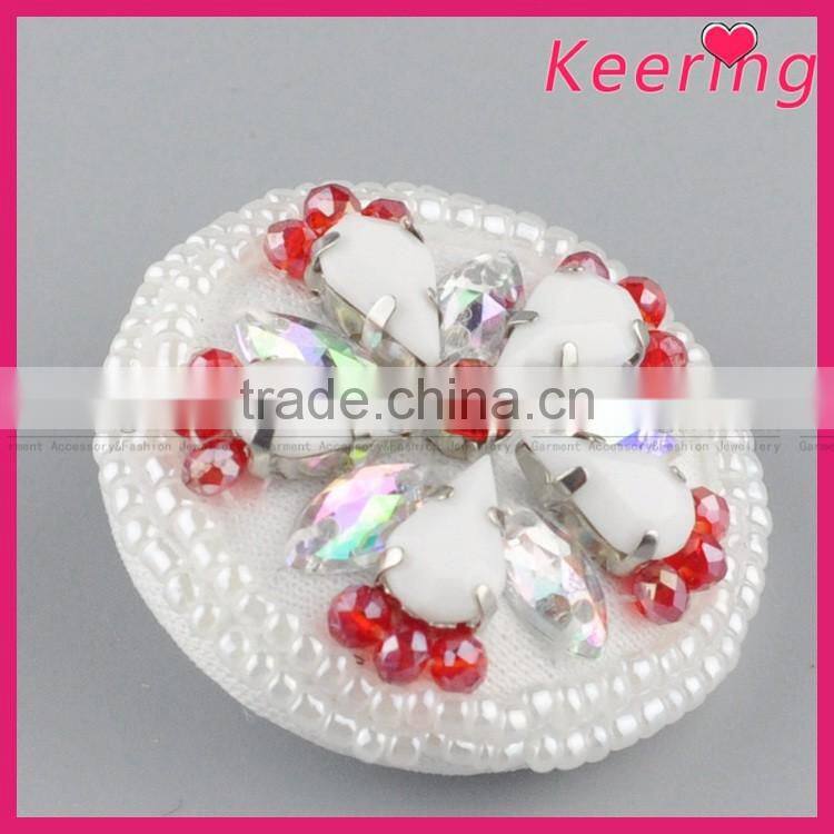 wholesale colorful flower round buttons accessory button for clothing WBKA-297