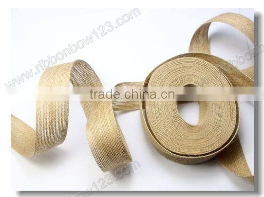2014 new fashion Jute burlap ribbon embroidery