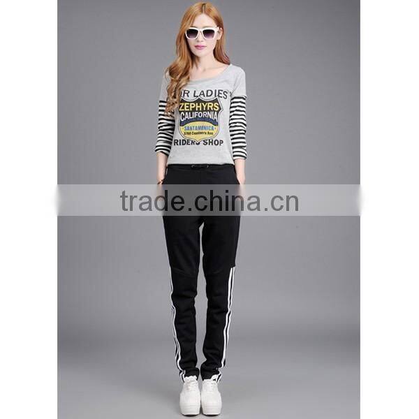 Womens custom jogger gym pants sports long rash guard pants