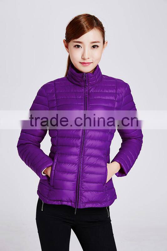 Outdoor lightweight ladies duck down jacket