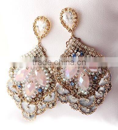 Colorful Raw Glass Beads Fancy Gemstone Earring Elements