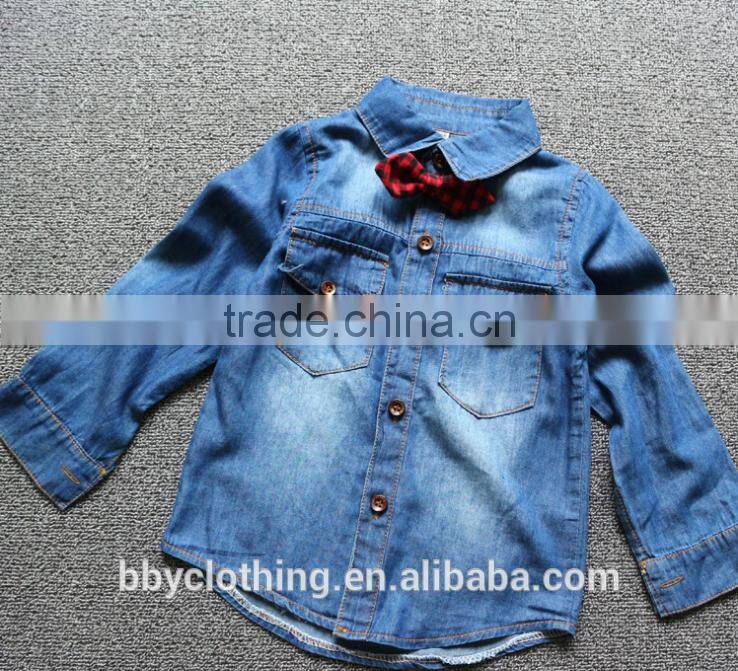 Wholesale boys and girls tops and jeans photos with cheaper price free bowtie