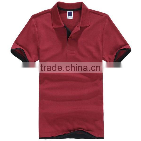 2017 Breathable 100% cotton Short Sleeve Mens Polo T Shirt