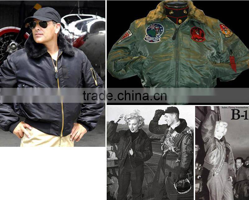 Seibertron B-15 flight jacket Pilot jacket Mens winter jacket coat