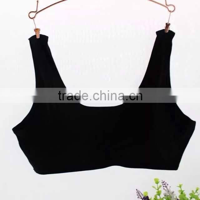 GZY 2015 absorbent high stretch yoga sports seamless tube bra nude