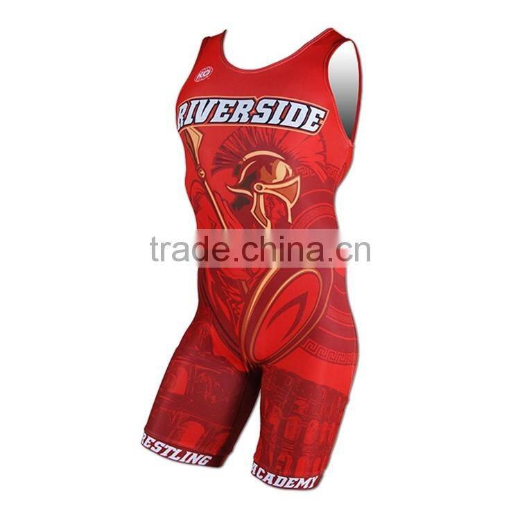 Dry fit breathable wrestling singlets could plus size