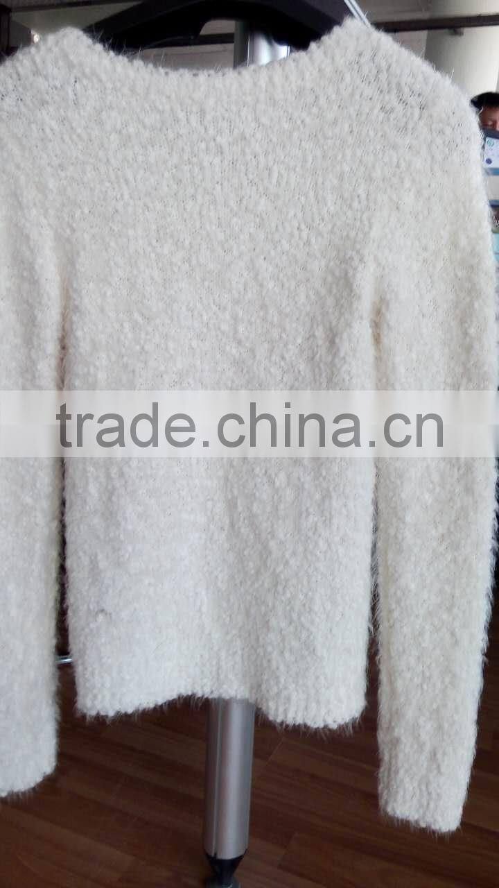 (LS023)Ladies stylish Chubby Boucle thick knit Sweater