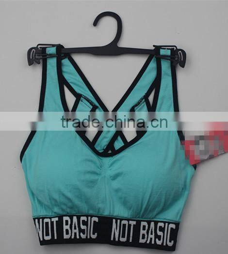 2017 sexy breathable lady sport yoga bra new design sport underwear