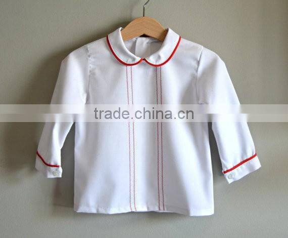 2017 New Design Summer Peter Pan Collar Long Sleeve Children Boys Romper Set