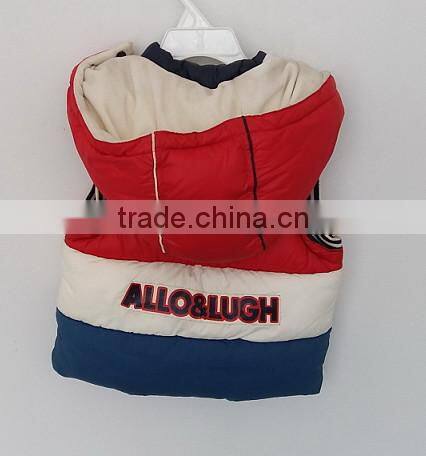 kids coloful stripes short sleeve ski coat for winter