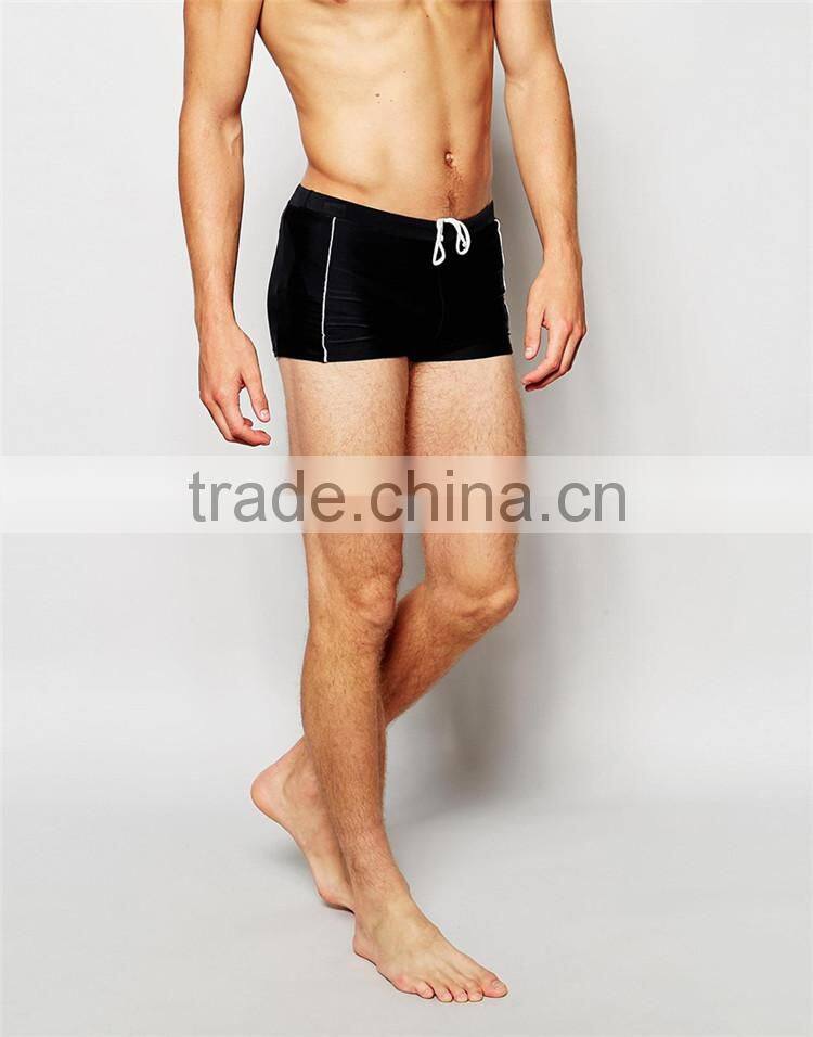 Wholesale Mens Super Short Hipster Swim Shorts In Black