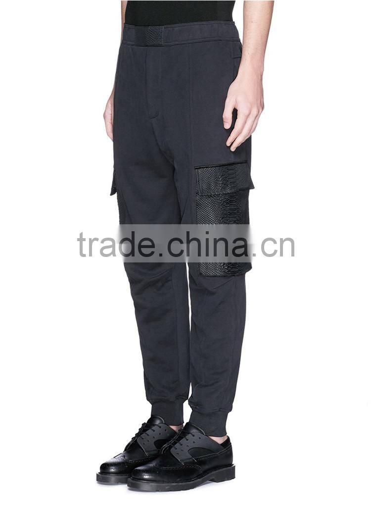 New design cotton casual pants with two pockets mens baggy trousers pants
