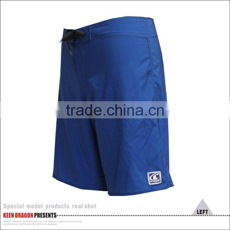Men's Solid Navy blue blank board shorts with custom logo print