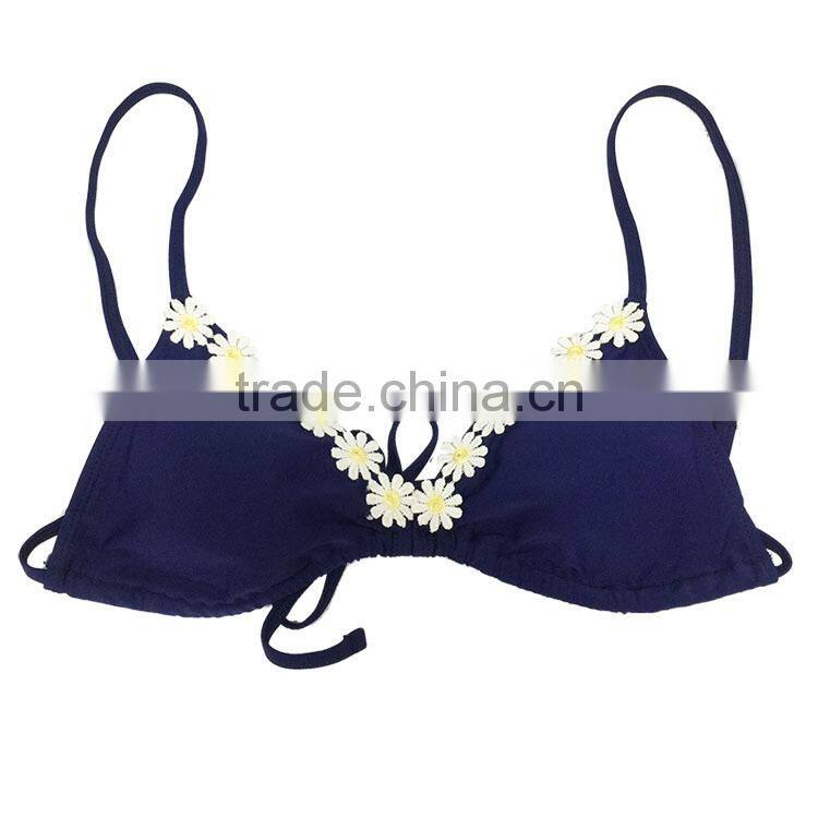 Wholesale classical beach wear flowers adorn glamour sexy girls bikini