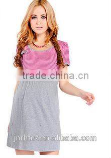 High quality 100%Cotton plain color latest maternity design