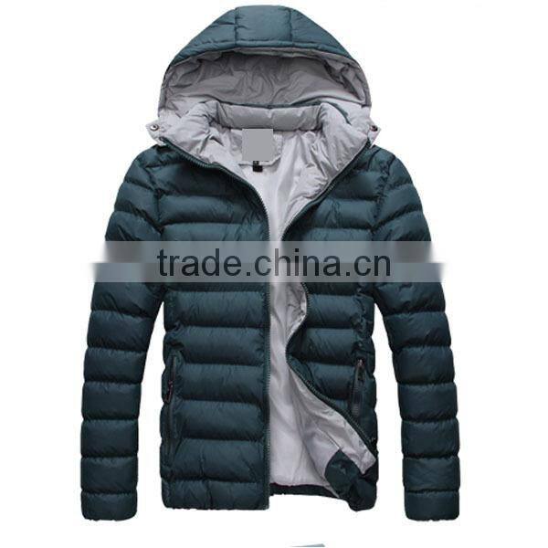 2015 New Design Man's Outdoor Thin Short Padded Jacket