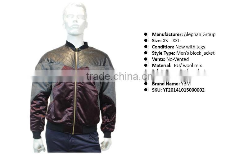 2014-2015 new design man leather jacket