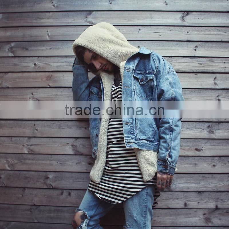 New Fashion Winter Sherpa Hoodie Men's Clothing Fabric Fleece Hoodies Men US Street Style Men's Coat