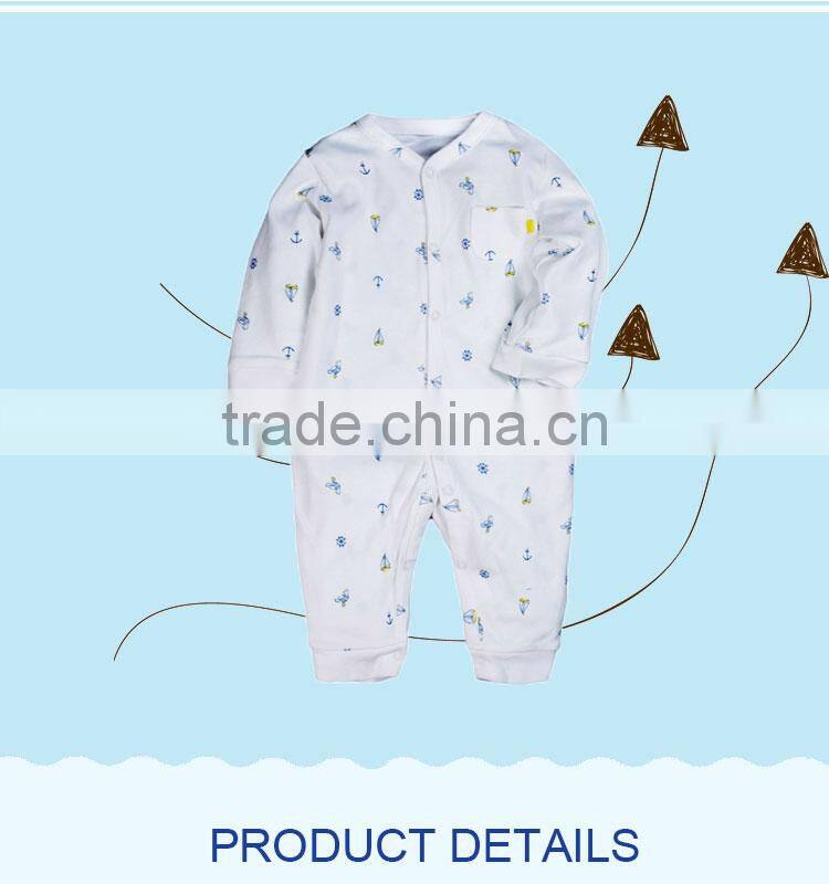 Cheap spring summer long sleeve kids girls clothing white cotton baby girl pyjama