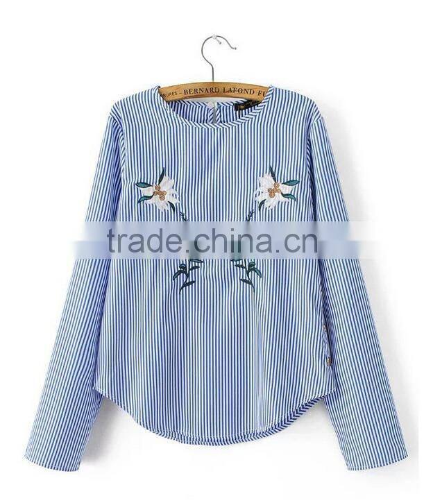 Runwaylover EY2362B Women Fashion 2017 Embroidery Pullover Blouse