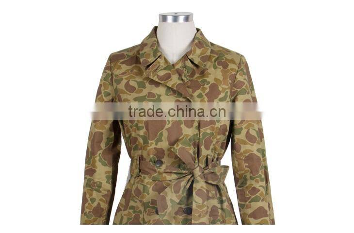 2017 lady's new fashion camouflage softshell windproof jacket for Spring Autumn season